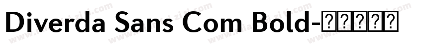 Diverda Sans Com Bold字体转换